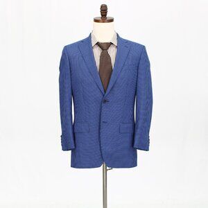 MITRO 38S Blue Check 2-Button Sport Coat Blazer Jacket G831